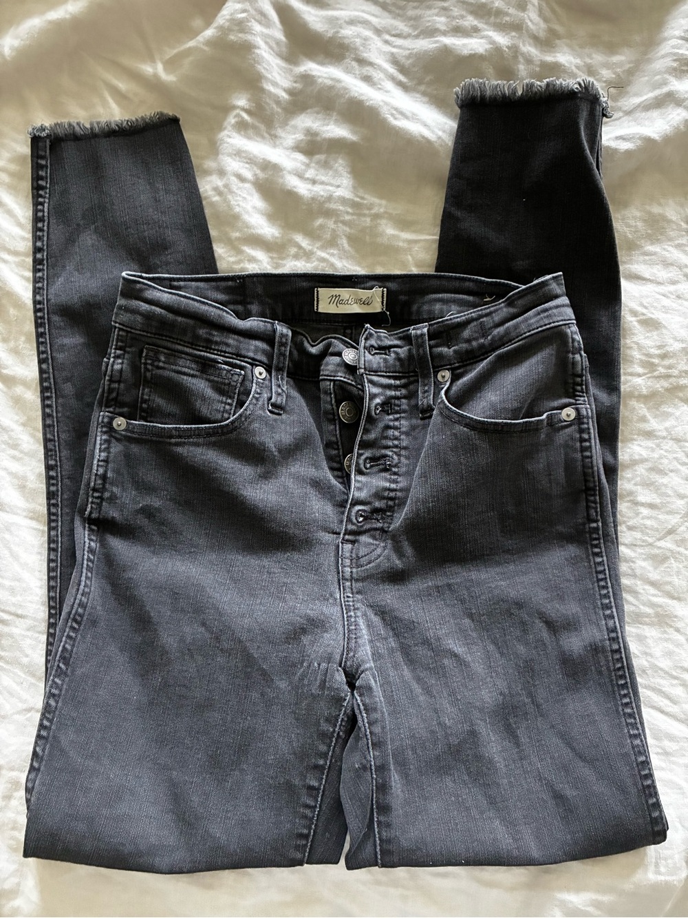 Madewell Black High-Rise Button-Fly Skinny Jeans